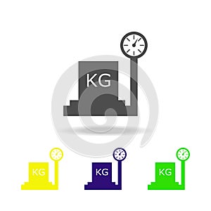 scales for transportation multicolored icons. Signs and symbols collection icon for websites, web design, mobile app on white