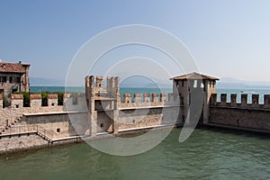 Scaliger Castle fortification walls, Sirmione, Lombardy, Italy
