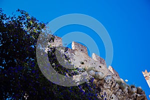 Scaliger castle in Malcesine close-up.