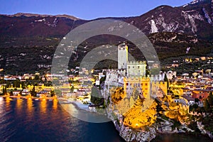 Scaliger Castle in Malcesine on Lake Garda, Italy