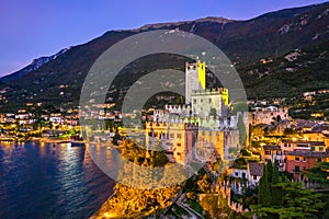 Scaliger Castle in Malcesine on Lake Garda, Italy