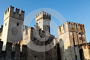 Scaliger Castle Sirmione on Garda Lake