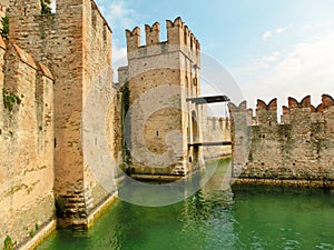 Scaliger Castle in Sirmione on lake Garda