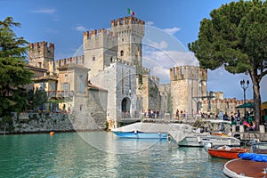 Scaliger Castle, Sirmione on Lake Garda, Italy