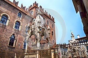 The Scaliger tombs at the center of  Verona, Italy