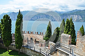 Scaligero Castle by the Garda Lake, Italy photo