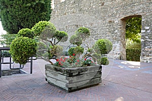 The Scaligero Castle in the historical centre of Sirmione town, Lago di Garda.