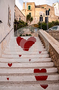 Scalinata dell` amore Vieste, Apulia, Italy