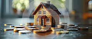 Concept Real Estate Investing, Financial Scaling Real Estate Dreams Investment Growth Concept photo