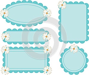 Scallop Edge Frames Daisy Flower