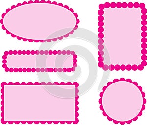 Scallop Edge Frames Pink photo