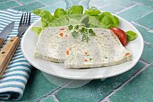 Scallop terrine and fish