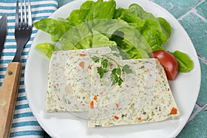 Scallop terrine and fish