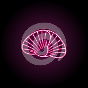 Scallop tupa neon icon. Simple thin line, outline vector of fish icons for ui and ux, website or mobile application