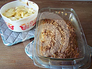 Scalloped potatoes and Meatloaf