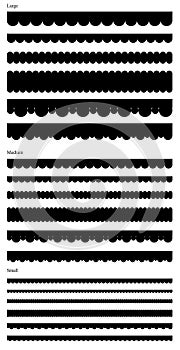 Ornamental Vector Scalloped Borders photo