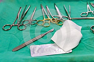 Scalpel, suture and surgical material