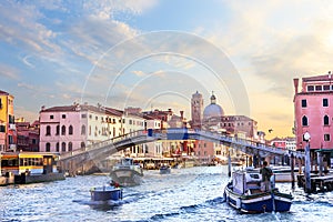 Scalzi Bridge over the Grand Canal in Venice, Italy