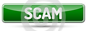 SCAM - Abstract beautiful button with text.