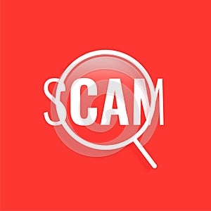 scam alert alarm background for network security