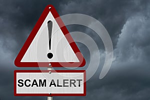 Scam Alert Caution Sign