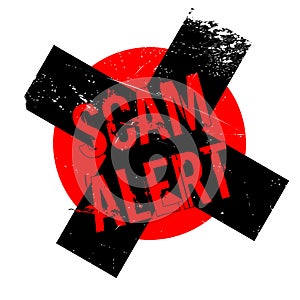 Scam Alert rubber stamp