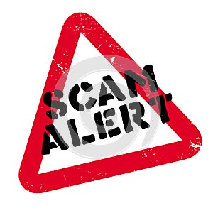 Scam Alert rubber stamp