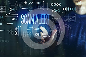 Scam alert with young man