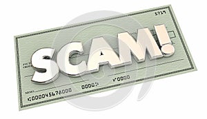 Scam Fraud Money Stealing Theft Word Check