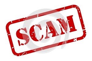 Scam Red Stamp Vector