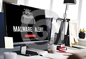 Scam Virus Spyware Malware Antivirus Concept photo