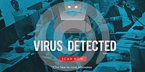 Scam Virus Spyware Malware Antivirus Concept photo