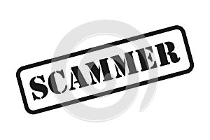 Scammer Stamp Vector photo