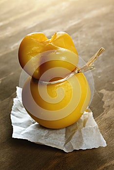 Scamorza, typical italian smoked cheese