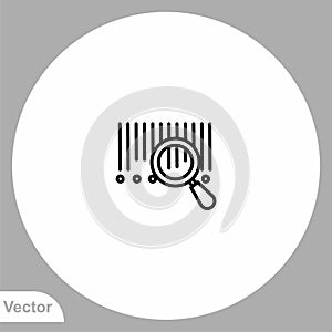 Scan barcode vector icon sign symbol