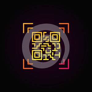 scan code scanning colorful outline vector icon or logo element
