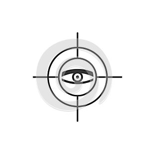 Scan eye, security vector icon. Security vector icon
