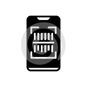 Black solid icon for Scan, technology and electronic