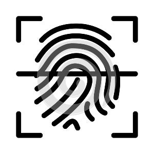 Scan vector thin  line icon