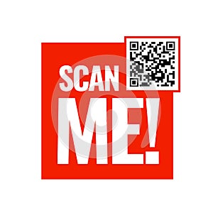 Scan me icon. Symbol or emblem