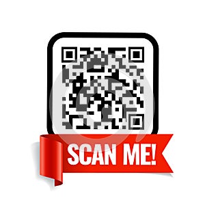 Scan me icon. Symbol or emblem. vector