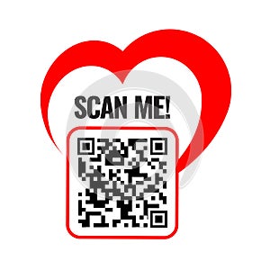 Scan me icon. Symbol or emblem. vector