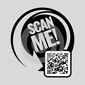 Scan me icon. Symbol or emblem. vector