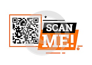 Scan me icon. Symbol or emblem. vector