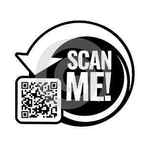 Scan me icon. Symbol or emblem. vector