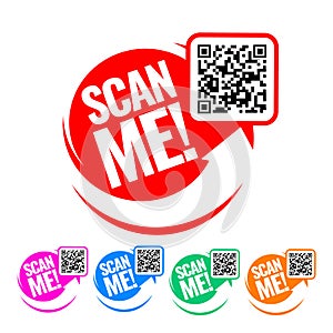 Scan me icon. Symbol or emblem. vector