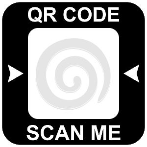 Scan me qr code, arrow logo mockup scanner qr code