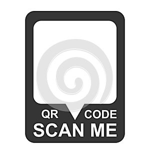 Scan me QR code template smartphone mobile app payment and phone