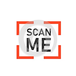 Scan me sign icon