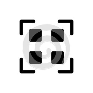 Scan qr code black glyph ui icon